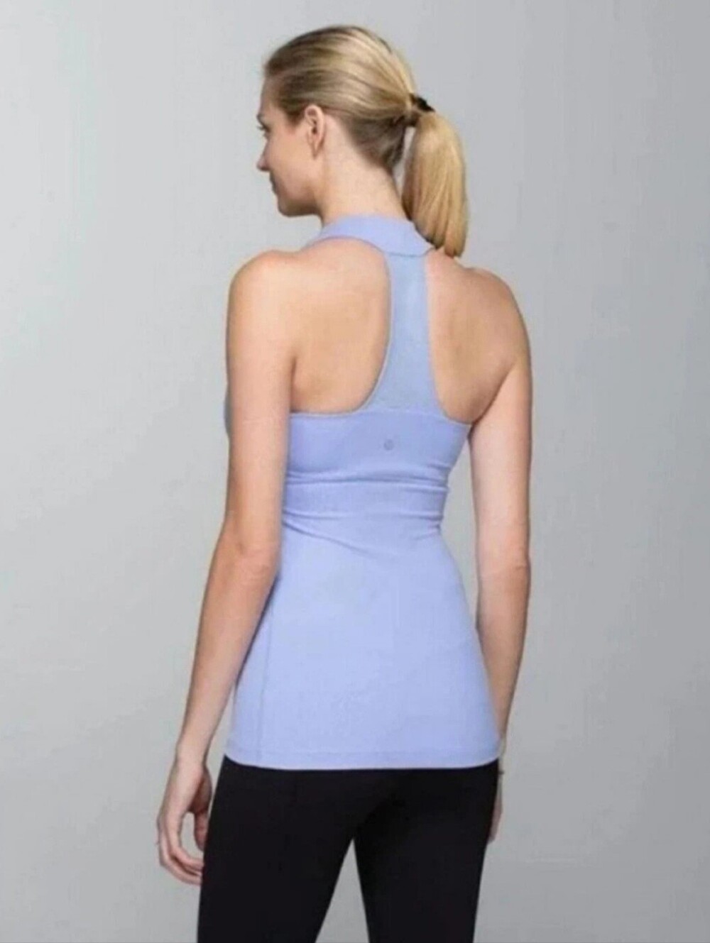 Lululemon Scoop Neck Racerback Tank Top Size 4 Pigment Blue